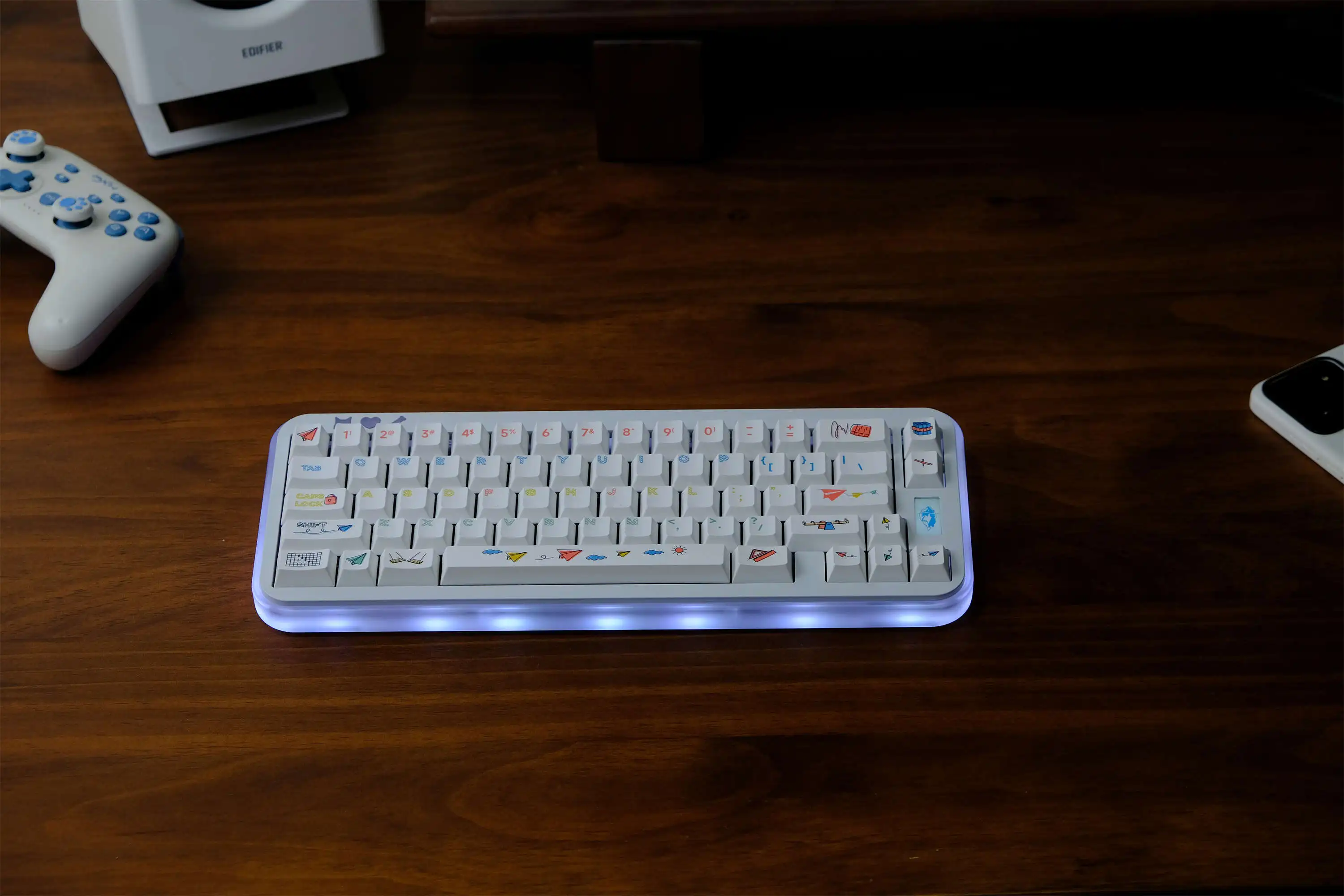 Teclas de avión de papel, Material PBT de 151 teclas, perfil de cereza, DYE-SUB personalizado para teclado mecánico CHERRY MX Switch Wooting - imagen 3