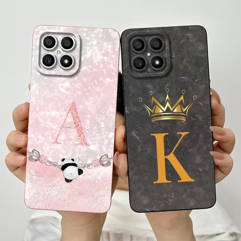 Para Honor X8 X6 X6S 5G funda de teléfono Honor 70 Lite lindas letras de Panda paquete completo mate anticaída funda protectora suave