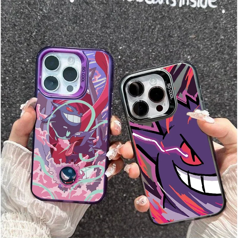Funda para Samsung Galaxy S25 S24 S23 S22 S21 S20 Plus Ultra S24 FE Note 20 S25 Edge 5G funda púrpura Gengar chapado Anime Pokemon - imagen 5