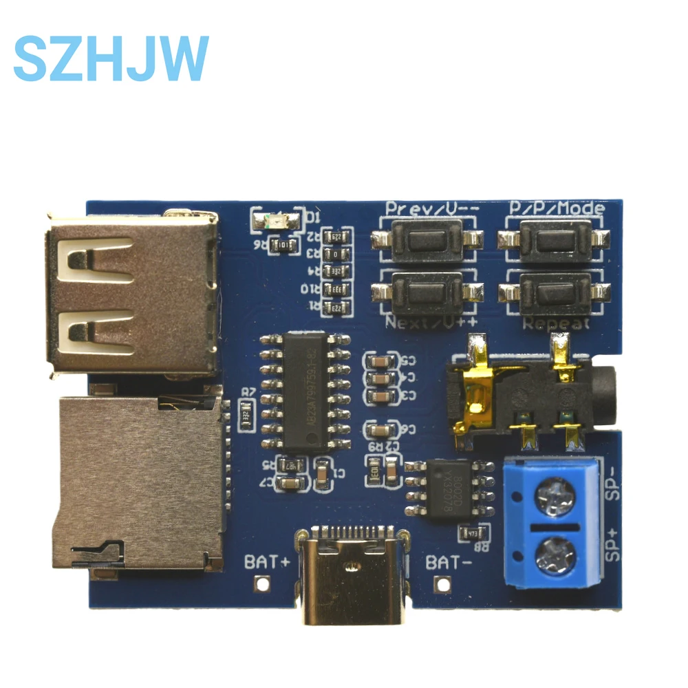 1-10 Uds tarjeta TF disco U formato MP3 módulo de placa decodificadora módulo amplificador decodificación reproductor de audio tipo C/Micro USB - imagen 5