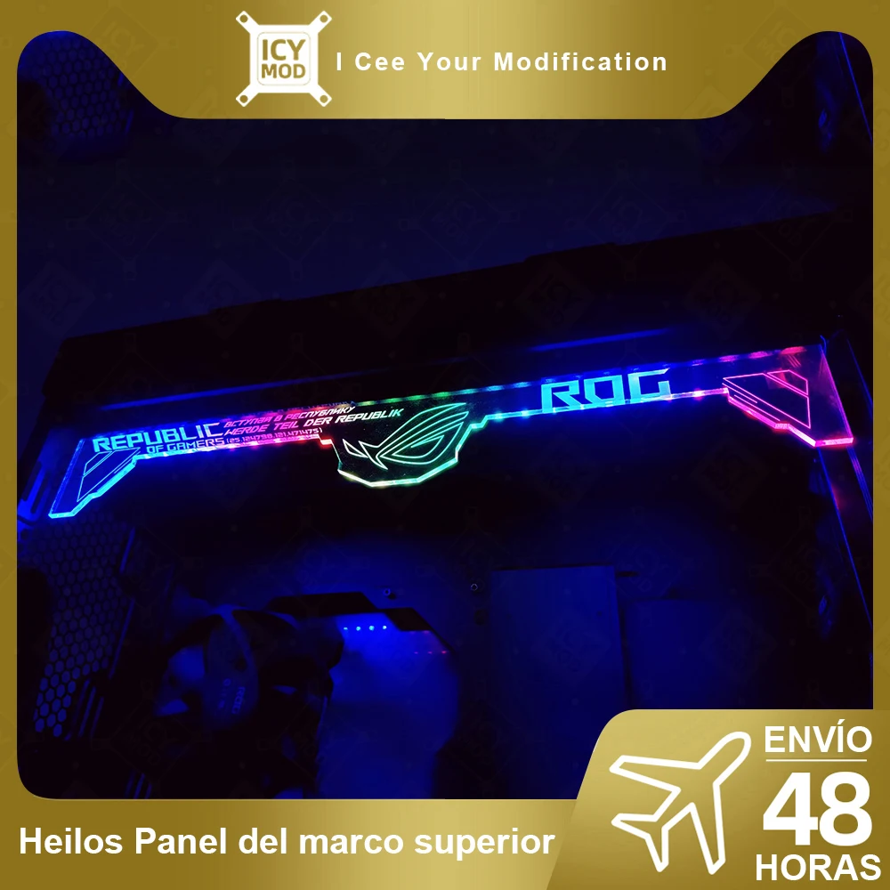 Panel RGB superior transparente para chasis ROG Strix Helios, carcasa acrílica personalizada, decoración ARGB, iluminación ASUS Faith 5V/12V AURA, GX601 - imagen 4
