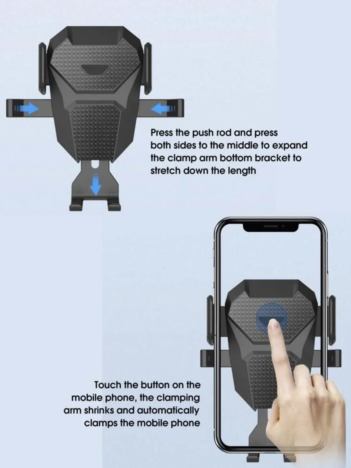 Soporte de teléfono con ventosa para coche, soporte para móvil GPS, ventosa ajustable, pantallas horizontales y verticales disponibles - imagen 5