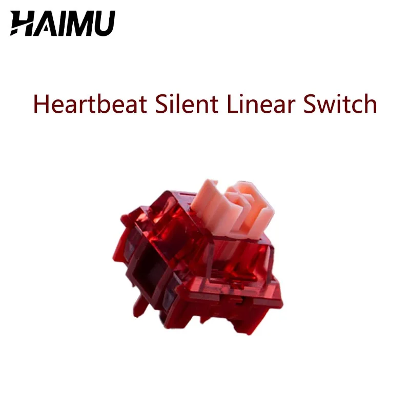 HAIMU-interruptor lineal silencioso de latido del corazón, 58g, 5 pines, intercambio en caliente, interruptores de teclado mecánico para jugadores, lubricación de fábrica para AULA F75 AJAZZ - imagen 2