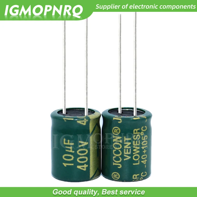 10 Uds 400V10UF 8*12mm igmopnrq condensador electrolítico de aluminio alta frecuencia baja impedancia 8x12mm - imagen 3