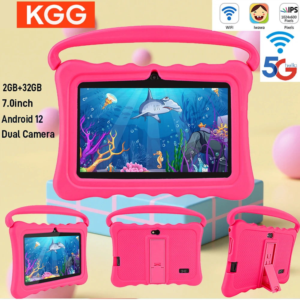 Tableta para niños Android 12, tableta de 7 pulgadas, 5G, Wifi, 3 + 32GB de ROM, cámara Dual, juguetes educativos de aprendizaje, regalos para niños y niñas - imagen 2