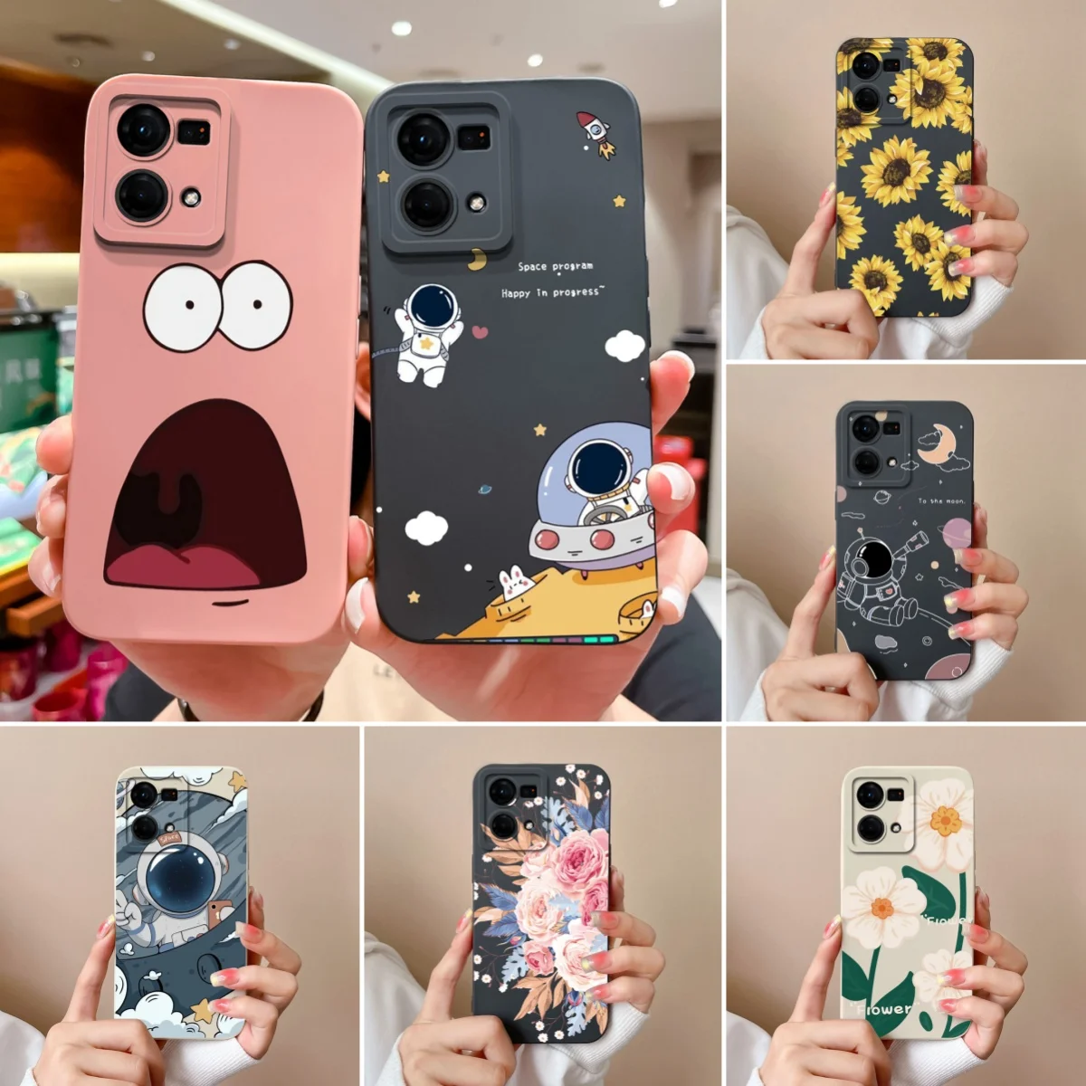 OPPO Reno 7 Pro Funda Protectora Lente Cámara Diseño Floral - imagen 2