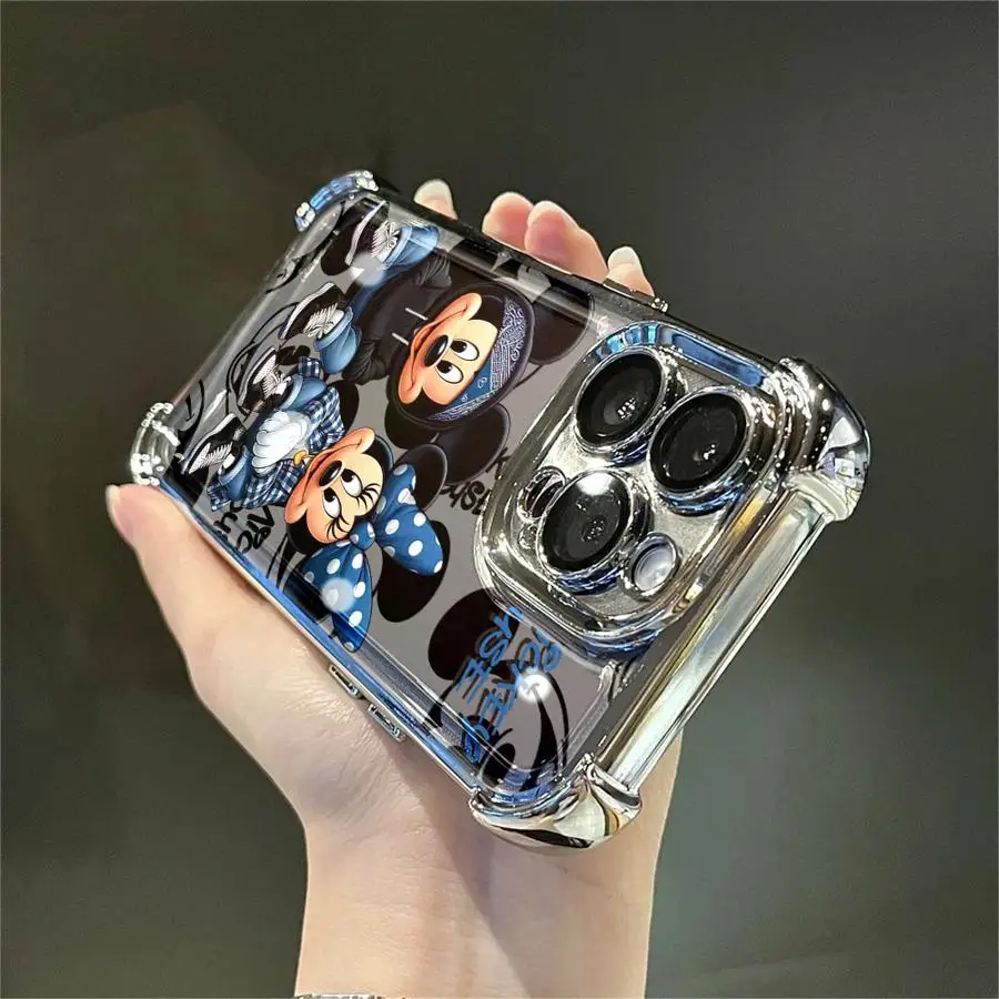 Funda transparente para Apple iPhone 15 13 16 XR 11 14 Pro 16Plus XS MAX 15Pro Max 11Pro 12 Disney Mickey Minnie Mouse Cool - imagen 3