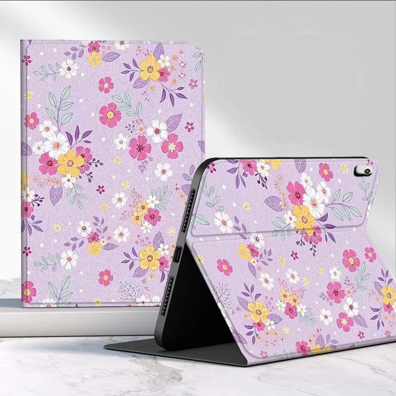Arte púrpura patrón Floral para Huawei MediaPad MatePad Pro Air 12 X T5 T10S M6 M5 C5e SE 11 11,5 12,2 pulgadas funda para tableta