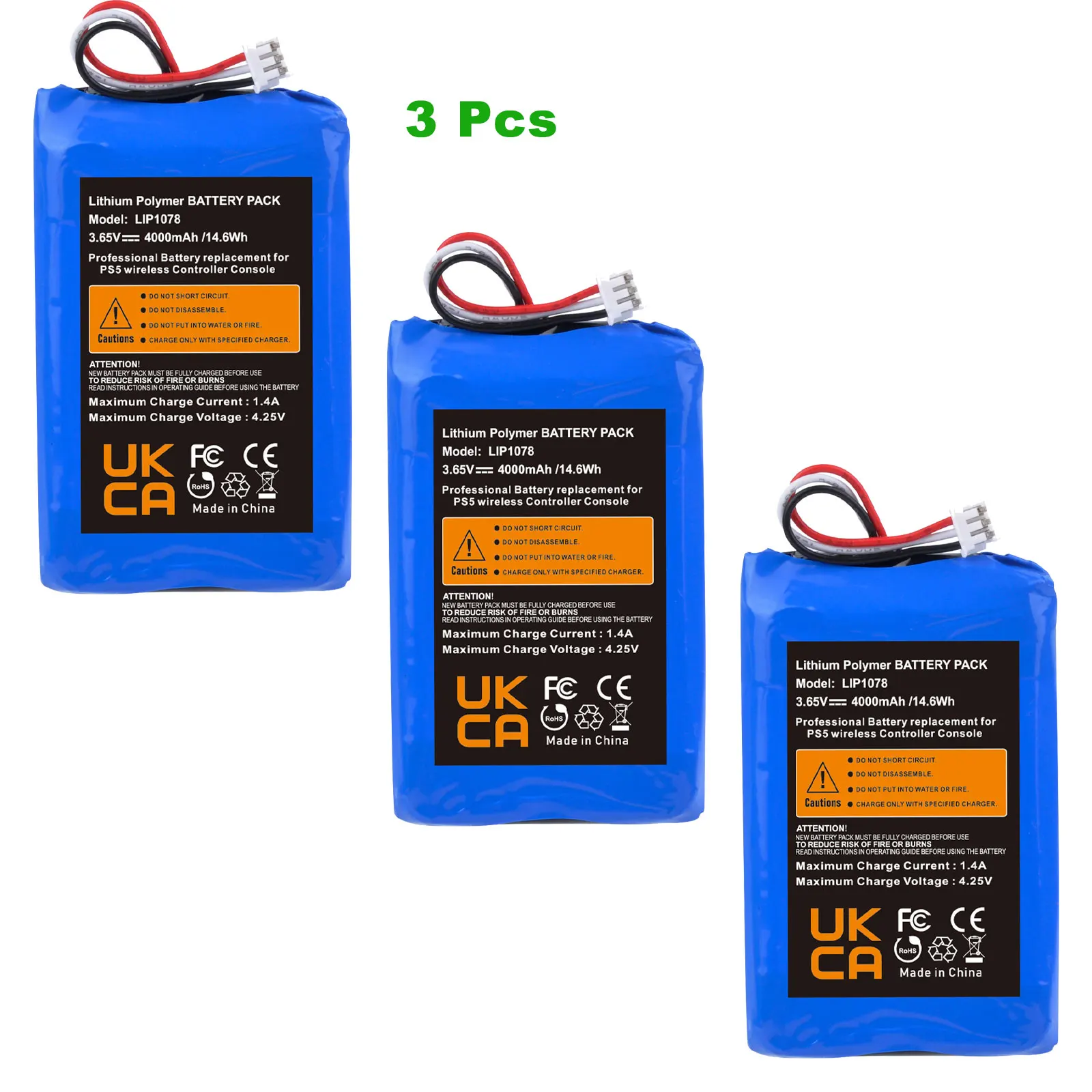 3 pcs batteries