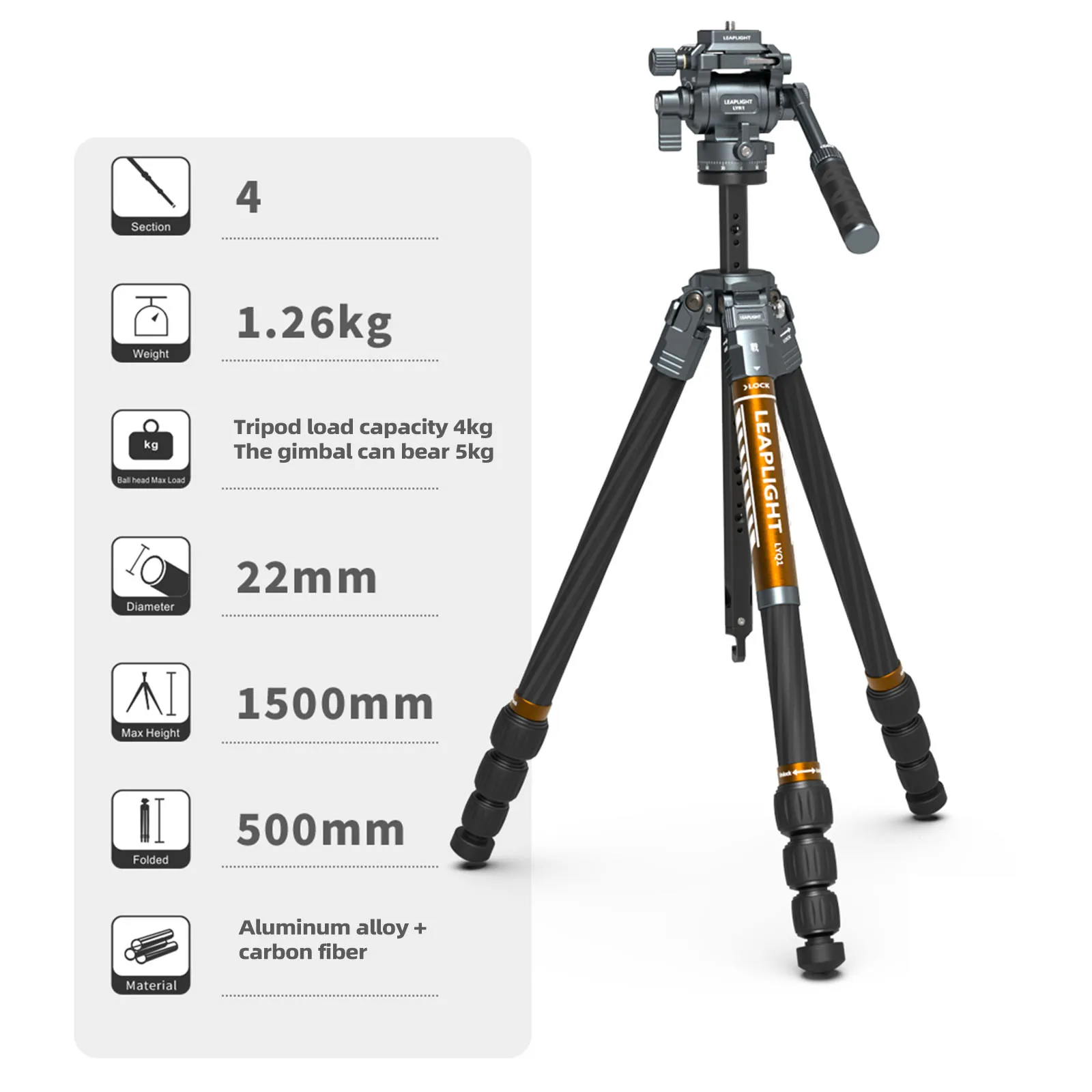 Orangetripod andhead