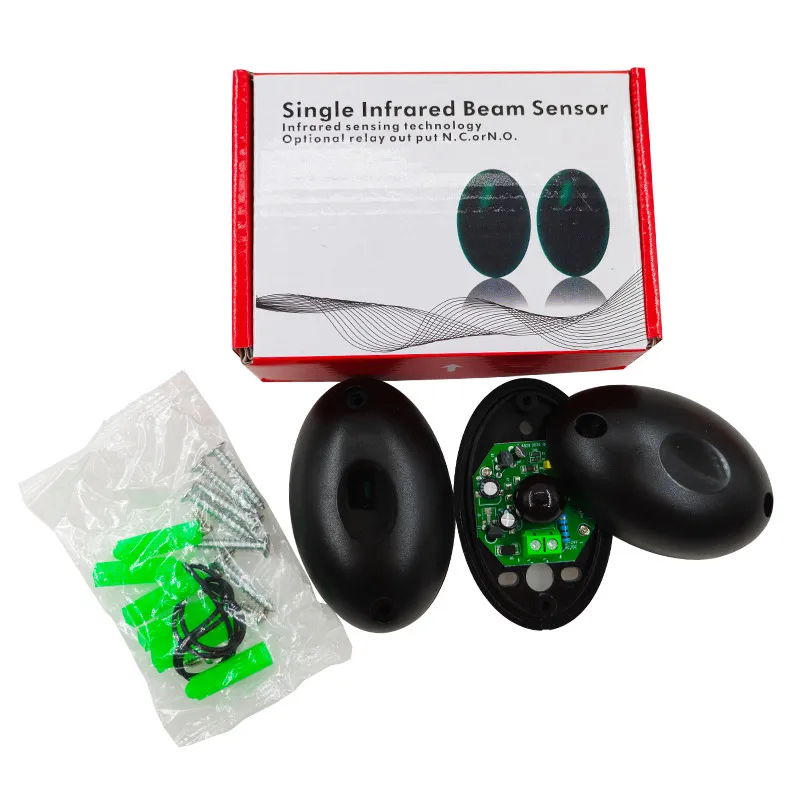 Un par IP55 puerta automatizada sensor detector infrarrojo seguro 12-24V sensor infrarrojo haz de seguridad detector de fotocélula - imagen 2
