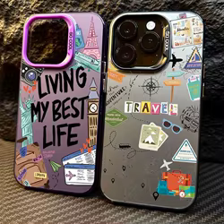 Cartoon Travel Graffiti Phone Case for Samsung Galaxy S25 Ultra S24 FE S23 S22 S21 Plus A56 A35 A36 A55 A15 A16 A54 A52 5G Cover