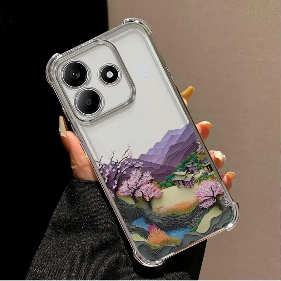 Funda de teléfono para Xiaomi Redmi Note 9S 11 12 13 10 Pro 10s 10 Lite 14 Pro Plus 11s cubierta transparente suspensión de cielo de verano - imagen 3