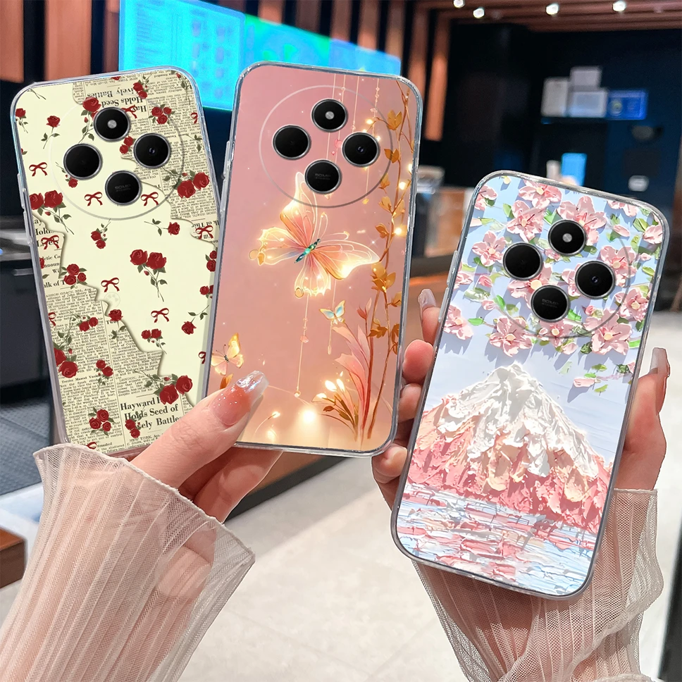 Para Redmi 14C 14R / Xiaomi Poco C75 4G 5G funda de teléfono Linda funda ligera de silicona transparente de TPU suave de dibujos animados para Poco C 75 parachoques - imagen 3