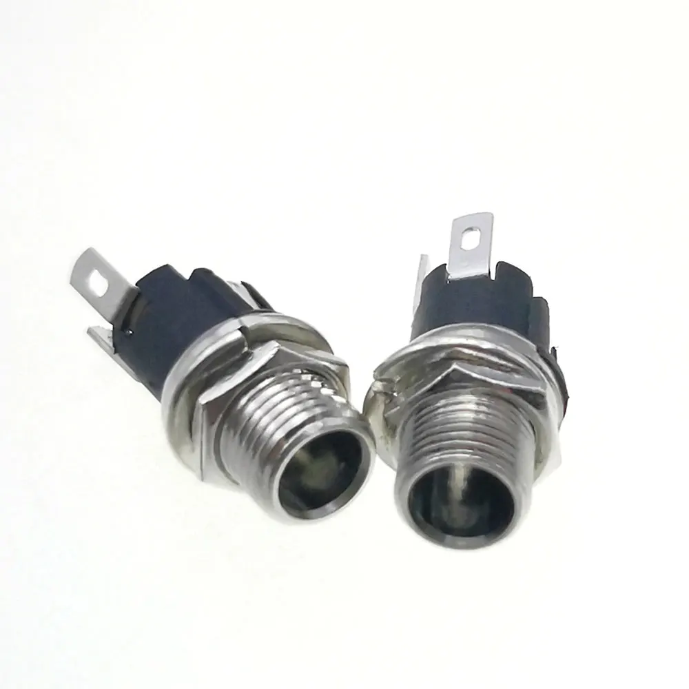 10 Uds 5,5x2,1/5,5x2,5mm enchufe de alimentación CC bloqueable enchufe macho hembra con conector de bloqueo de tuerca de tornillo - imagen 5