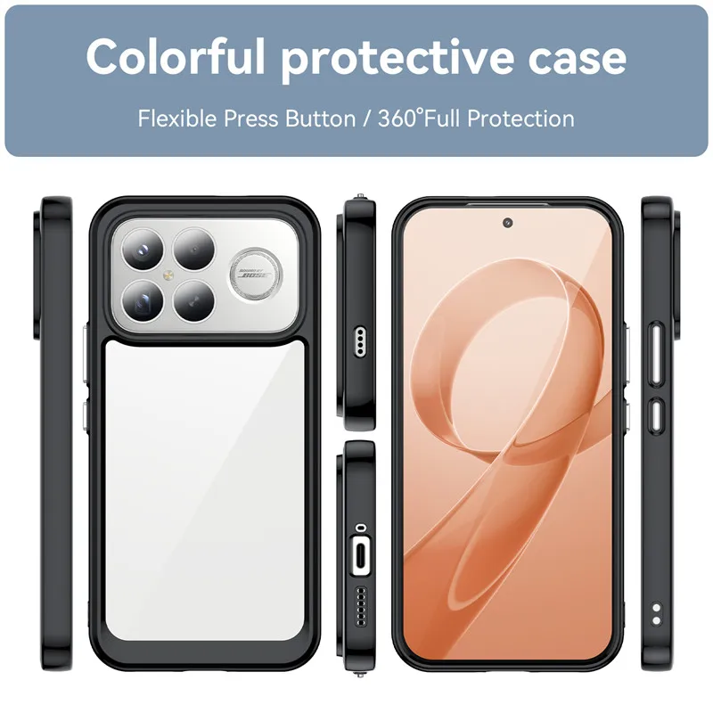 Para Xiaomi Redmi K90 Pro Max Funda Redmi K90 Pro Max Funda TPU borde acrílico Backplane Fundas protectoras para teléfono en Redmi K90 Funda - imagen 2