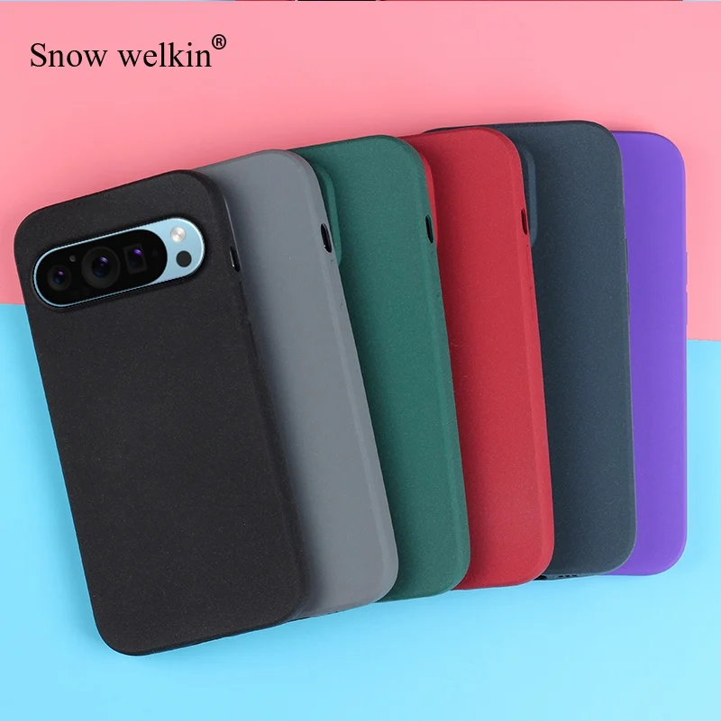 Para Pixel 9 Pro XL arena mate silicona suave protección completa a prueba de golpes funda antideslizante para Google Pixel 9 Pro XL funda de teléfono - imagen 4