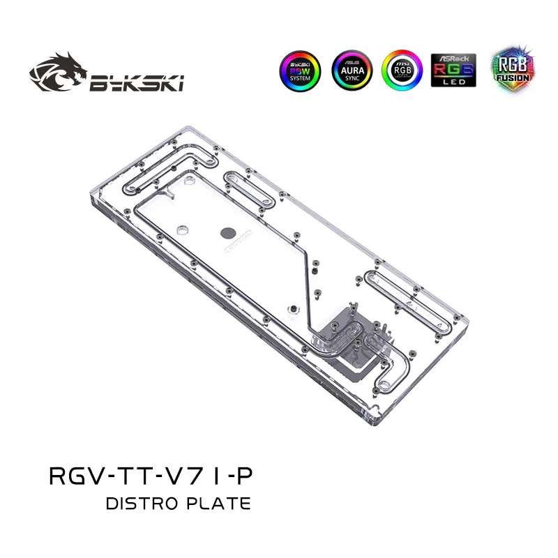 Placa de distribución de placa acrílica BYKSKI para ThermalTake/Tt V71 para CPU GPU Block/en lugar del depósito RGV-TT-V71-P - imagen 3