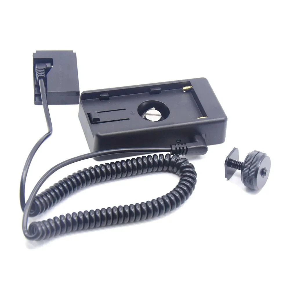 Kit de placa adaptadora de batería NP F550 F750 F960 F970 con batería simulada DR-E15 LP-E12 para Canon Kiss X7 SX70HS EOS Rebel SL1 100D - imagen 3