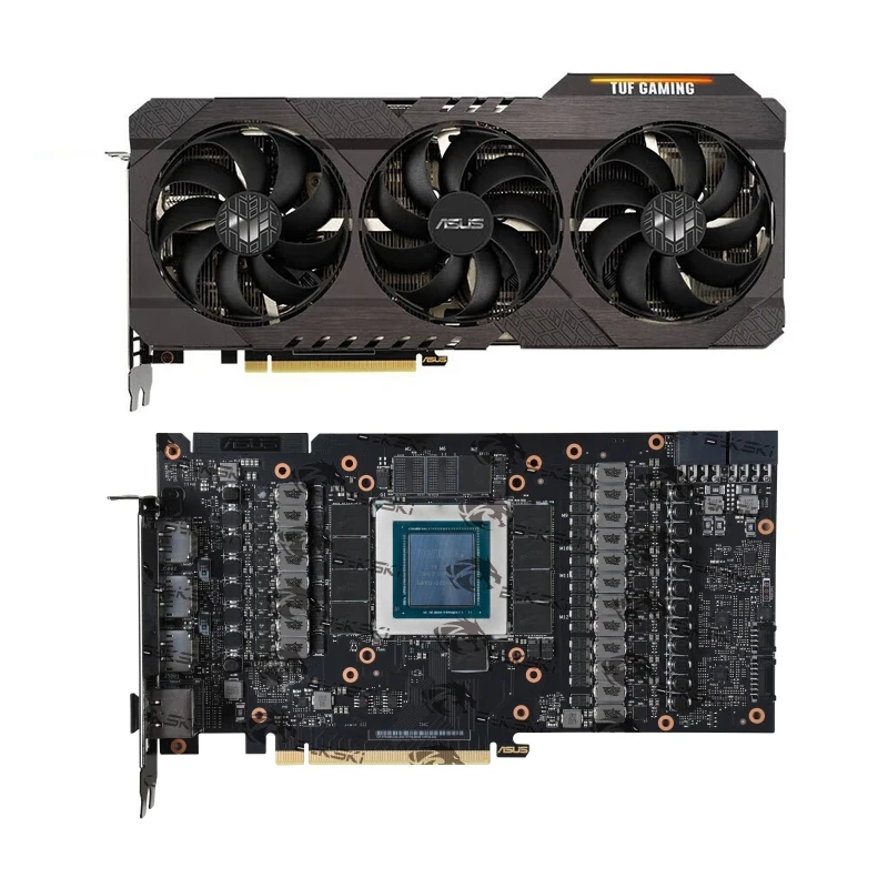 Bykski-bloque de agua para ASUS TUF RTX 3080 3090, tarjeta GPU videojuegos OC, radiador cobre, placa trasera RGB AURA N-AS3090TUF-X - imagen 3