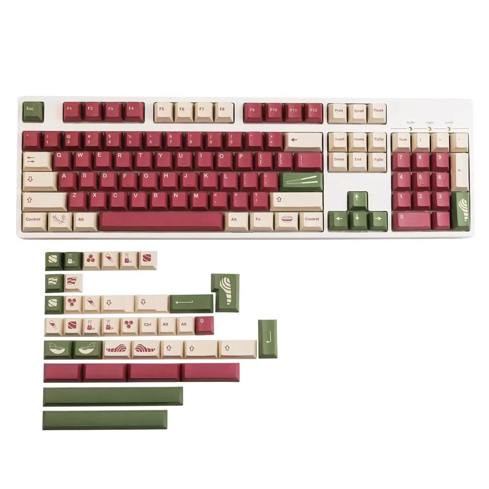 140 teclas GMK Poke Keycaps PBT Dye Subbed Key Caps Cherry Profile Keycap con 2.25U 2.75U 3U 7U Barra espaciadora ISO Enter