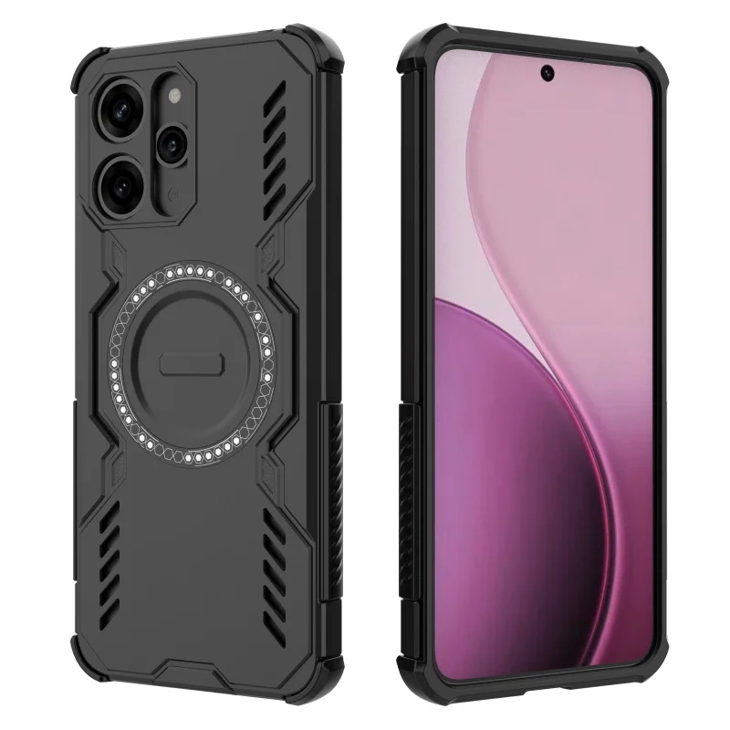 Para funda Redmi 12 funda Redmi 12 Capa a prueba de golpes Color armadura teléfono parachoques trasero atracción magnética Adsorción Fundas Redmi 12 - imagen 5