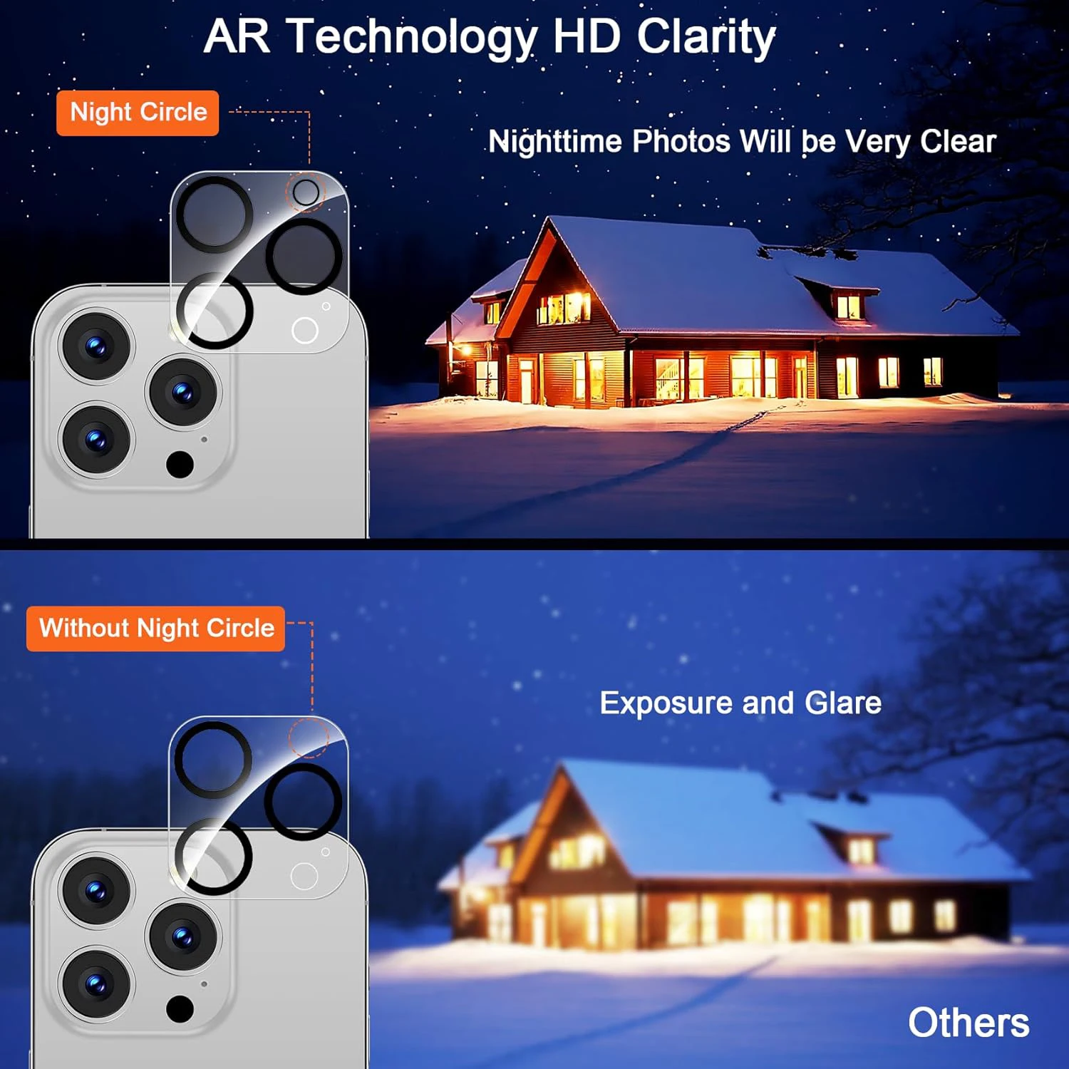 Cubierta protectora de lente de cámara para iPhone 15 Pro Max 14 Plus 13 Mini 12 11 15Pro 14Pro 13Pro 12Pro, accesorios de protección de teléfono - imagen 2