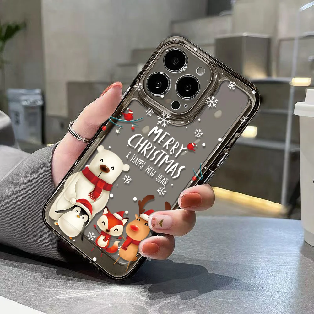 Funda de teléfono Feliz Navidad para iPhone 11 16 Pro Max 13 15 14 12 16promax 15promax 14promax Funda de silicona suave transparente - imagen 4