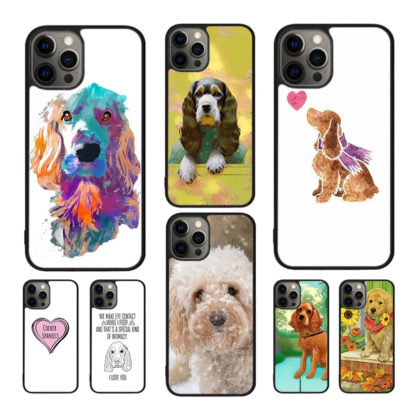 Funda blanda para móvil Cocker Spaniel de dibujos animados para iPhone 17 Air 16 15 12 Pro Max 13 11 14 Pro Max Max Plus