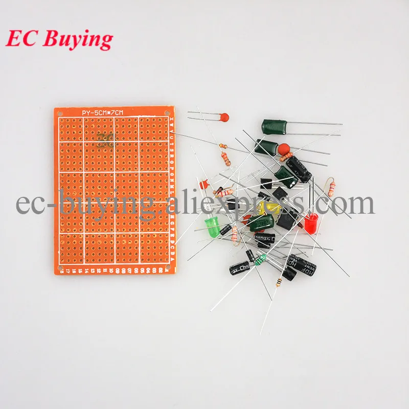 Kit de placa de circuito de experimento de identificación, componente de soldadura, práctica de soldadura, conjunto de entrenamiento de circuito electrónico, Kit DIY - imagen 4