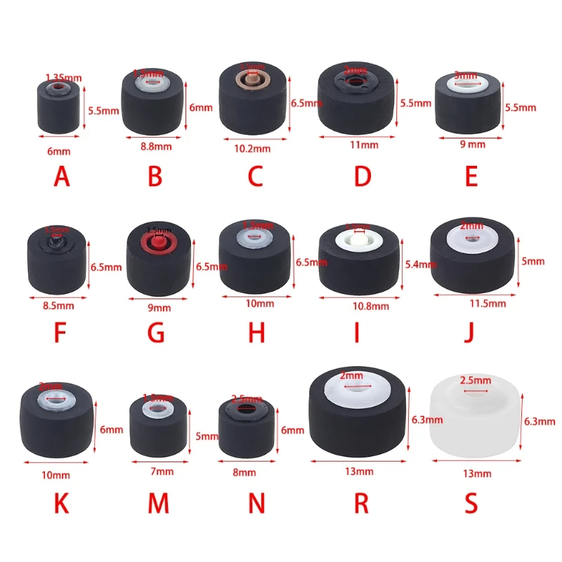 Grabador cinta con rodillo Radio, reproductor polea correa Cassette a presión con rueda eje, Cassette 5