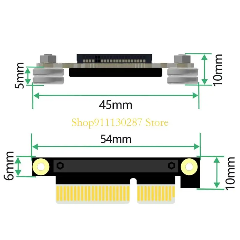 J1HC Velocidad rápida NGFFS M.2 NVME MKEY SSDS A PCIe 4X Extender Cable para 2230 2242 2260 2280 M.2 NVME SSD no pérdida - imagen 2
