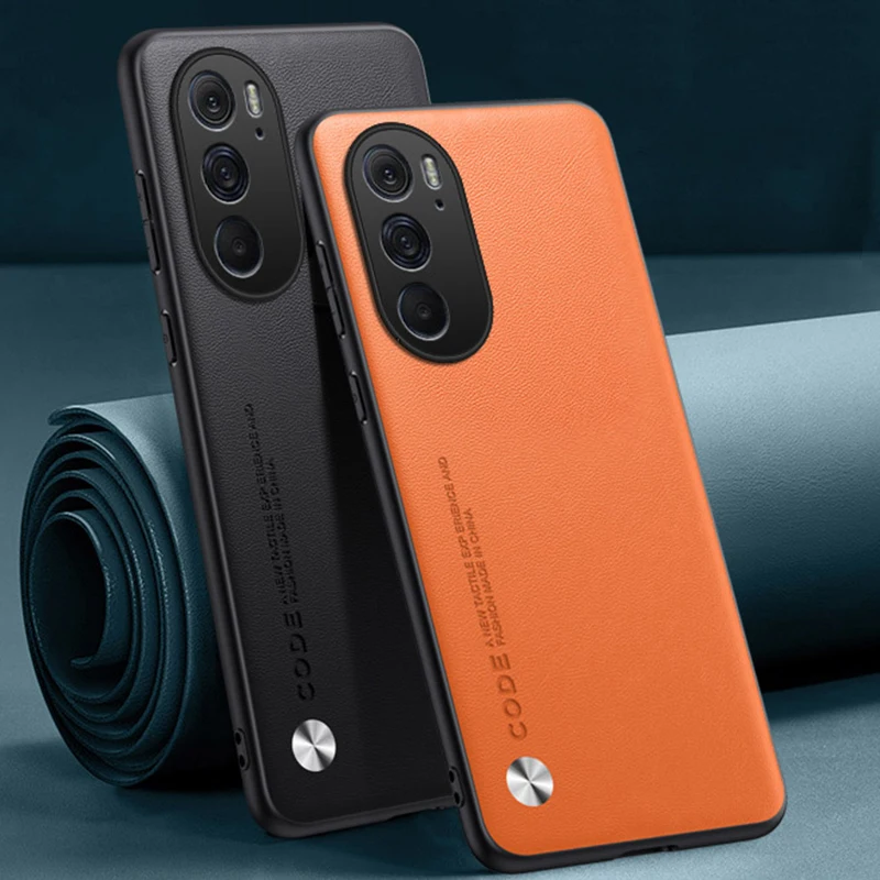 Funda de cuero PU de lujo para Motorola Edge 30 Pro, funda trasera de silicona, funda protectora para teléfono para Motorola Moto Edge Plus 2022 X30 - imagen 2