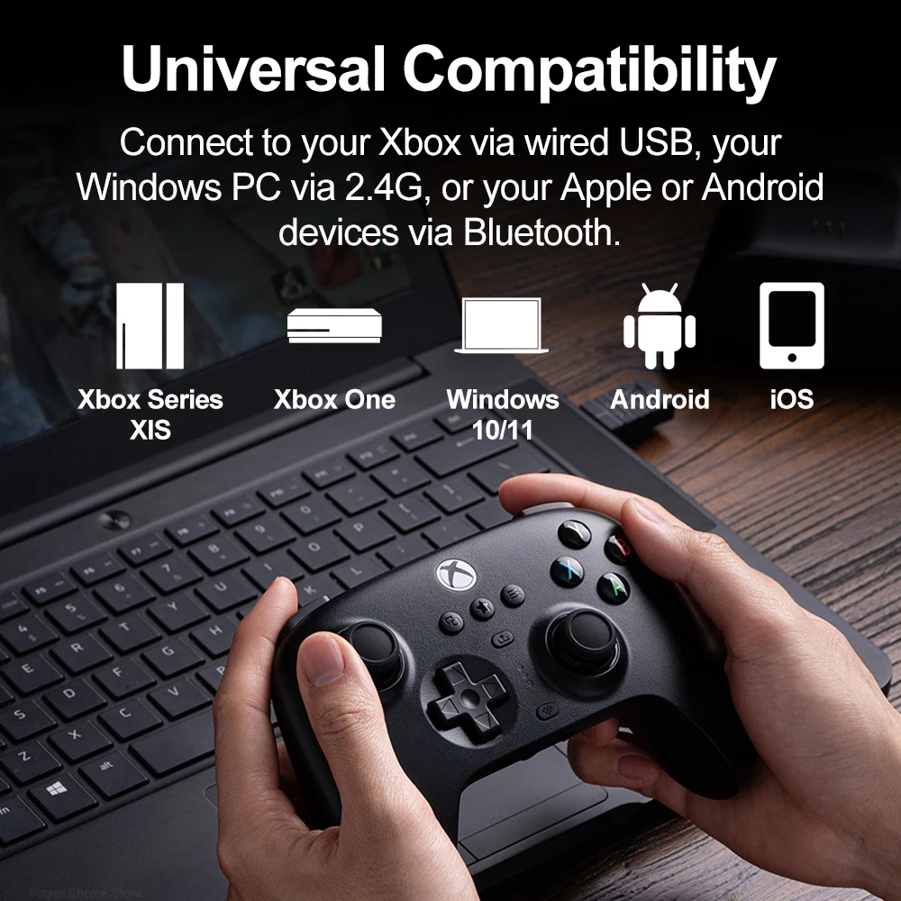8BitDo Ultimate Controlador Xbox de 3 modos Gamepads PC con licencia por Microsoft para Xbox Series X S Xbox One Windows 10 11 IOS Android - imagen 4
