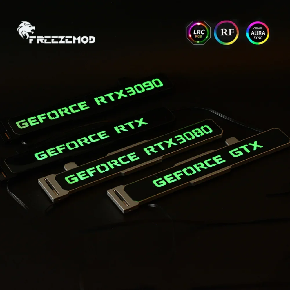 Soporte para tarjeta de vídeo GPU RGB de aleación de aluminio FREEZEMOD con módulo de soporte izquierdo y derecho ajustable soporte Horizontal negro/plateado - imagen 3