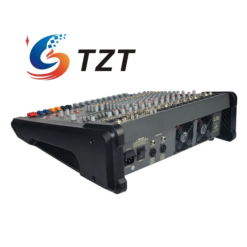 TZT S-1200 1200W * 2 Consola mezcladora profesional alimentada por 12 canales para escenario ceremonia de boda KTV - imagen 4