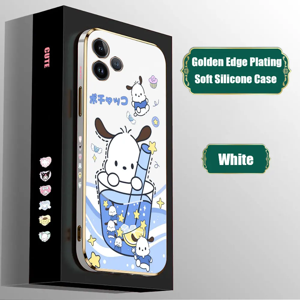 Funda de dibujos animados Pochacco Cinnamoroll para infinix Hot 30I 30 20 20S 20I 12 12I 11 11S 10 10S 10I 9 8 Play Pro Nfc, cubierta chapada - imagen 2