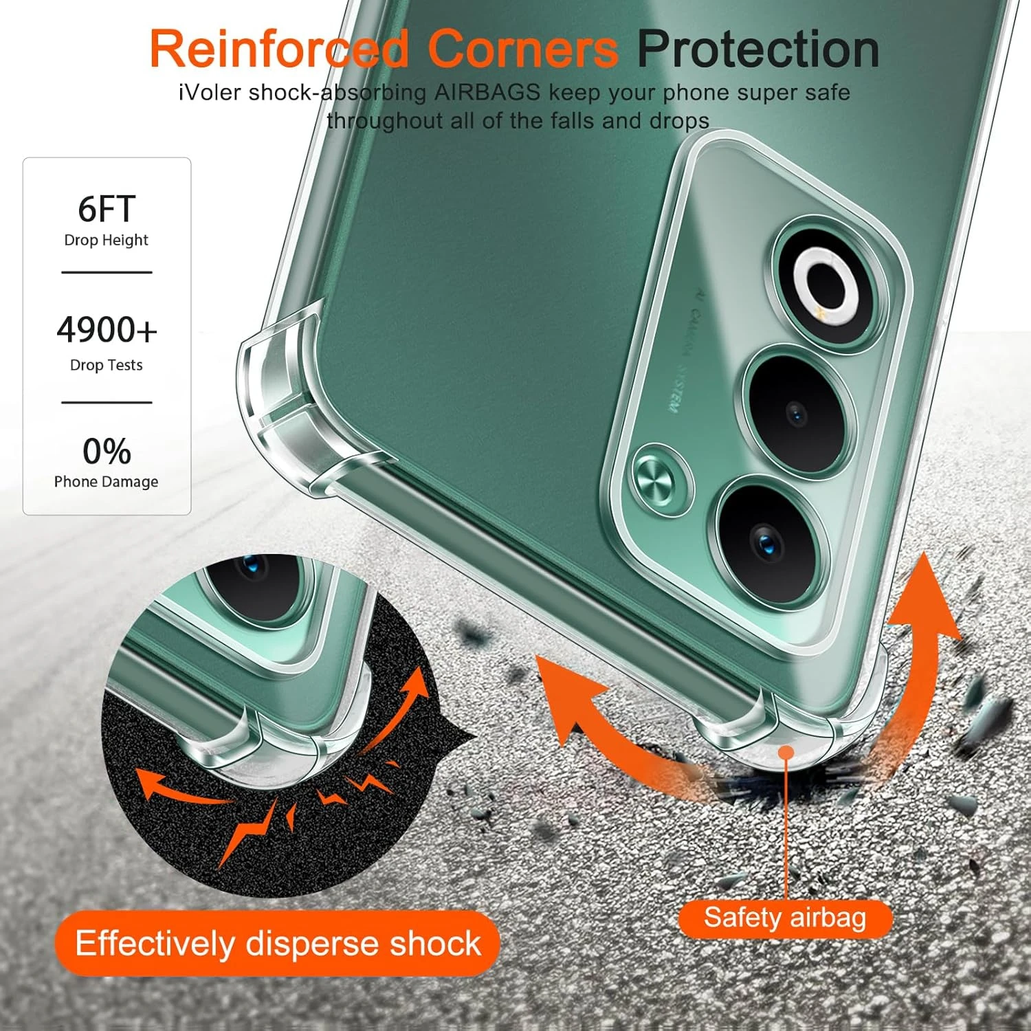 Funda transparente de TPU para OPPO A5 5G 4G, funda protectora de cuatro esquinas a prueba de golpes, Fundas - imagen 3