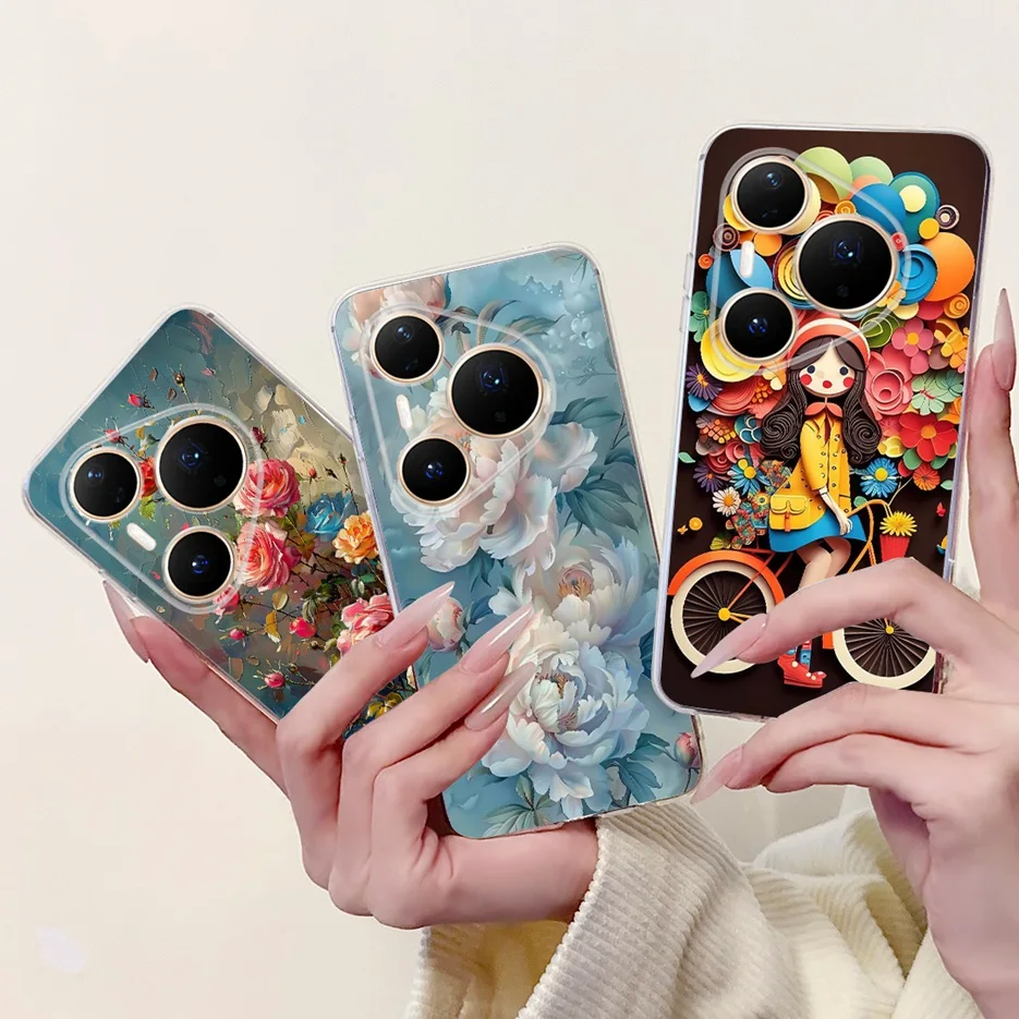 Para Huawei P80 Pro Plus funda LMR-AL10 bonita funda pintada a la moda funda de teléfono suave y delgada para Huawei Pura 80 Ultra Pura80 Pro + Shell - imagen 3