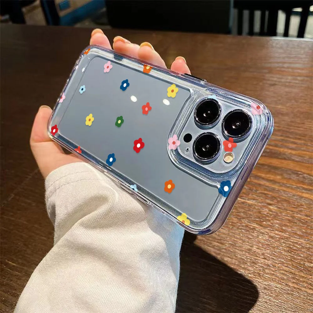 Funda de teléfono transparente para iPhone 16 17 Pro Max 13 11 16E 17 Air 15 14 12 16promax 15promax 17promax Funda de silicona con flores - imagen 5