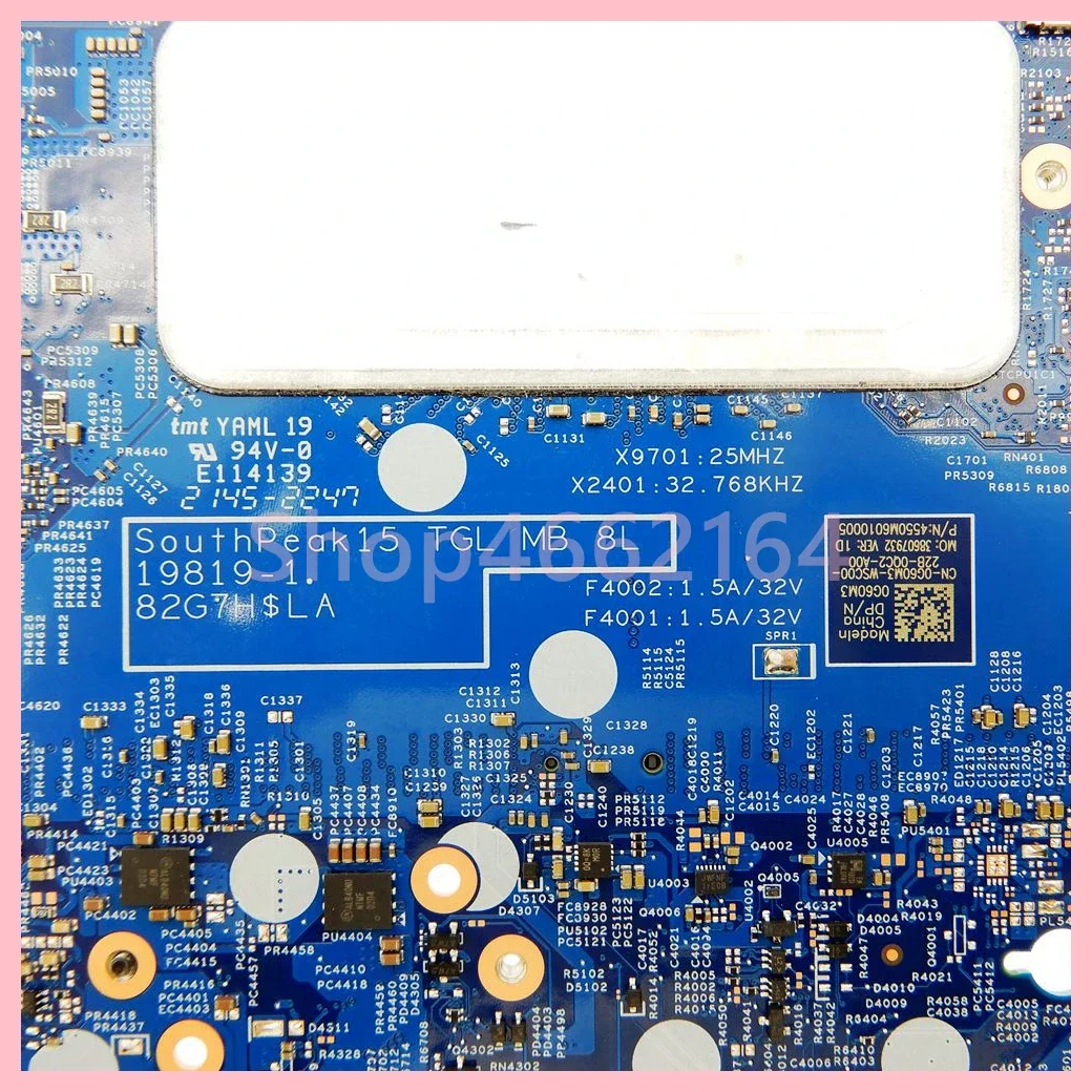 19819-1 con i5 i7-11th Gen CPU UMA/T500 GPU placa base para portátil Dell Latitude 5520 Precision 3560 placa base para ordenador portátil - imagen 2