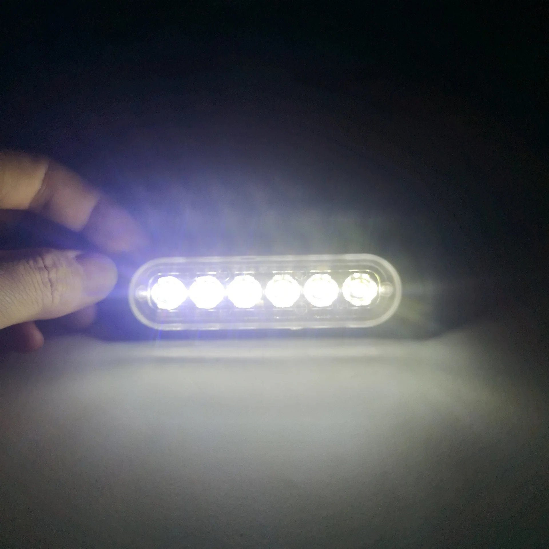 1x camión 12V 24V 6smd LED luz de advertencia constante barra de luz de rejilla lámpara de baliza de coche ámbar amarillo blanco rojo azul semáforo ABS - imagen 5