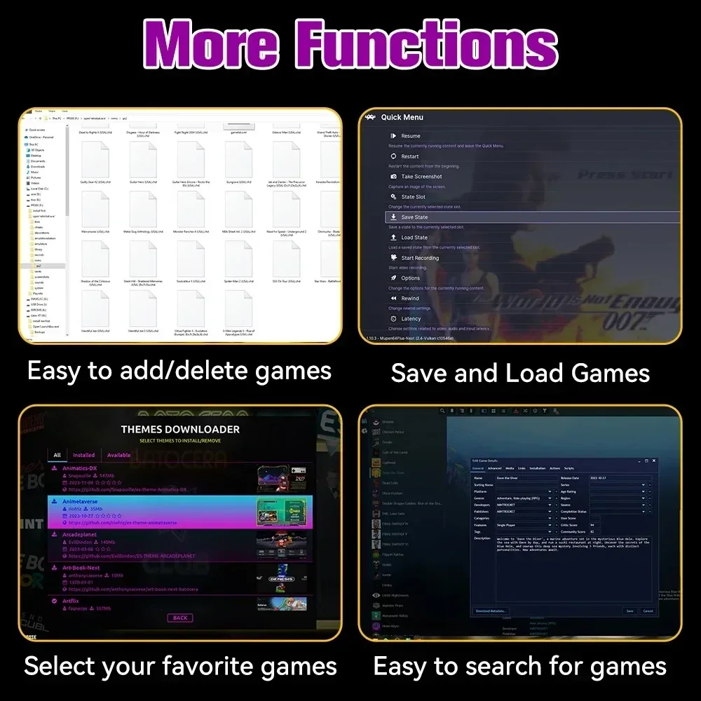 Regalo para niños Retro 500GB Super consola de juegos R3 PRO Batocera 3865U 70000 + juegos para Wii PS2 PSP GameCube N64 mango inalámbrico - imagen 3
