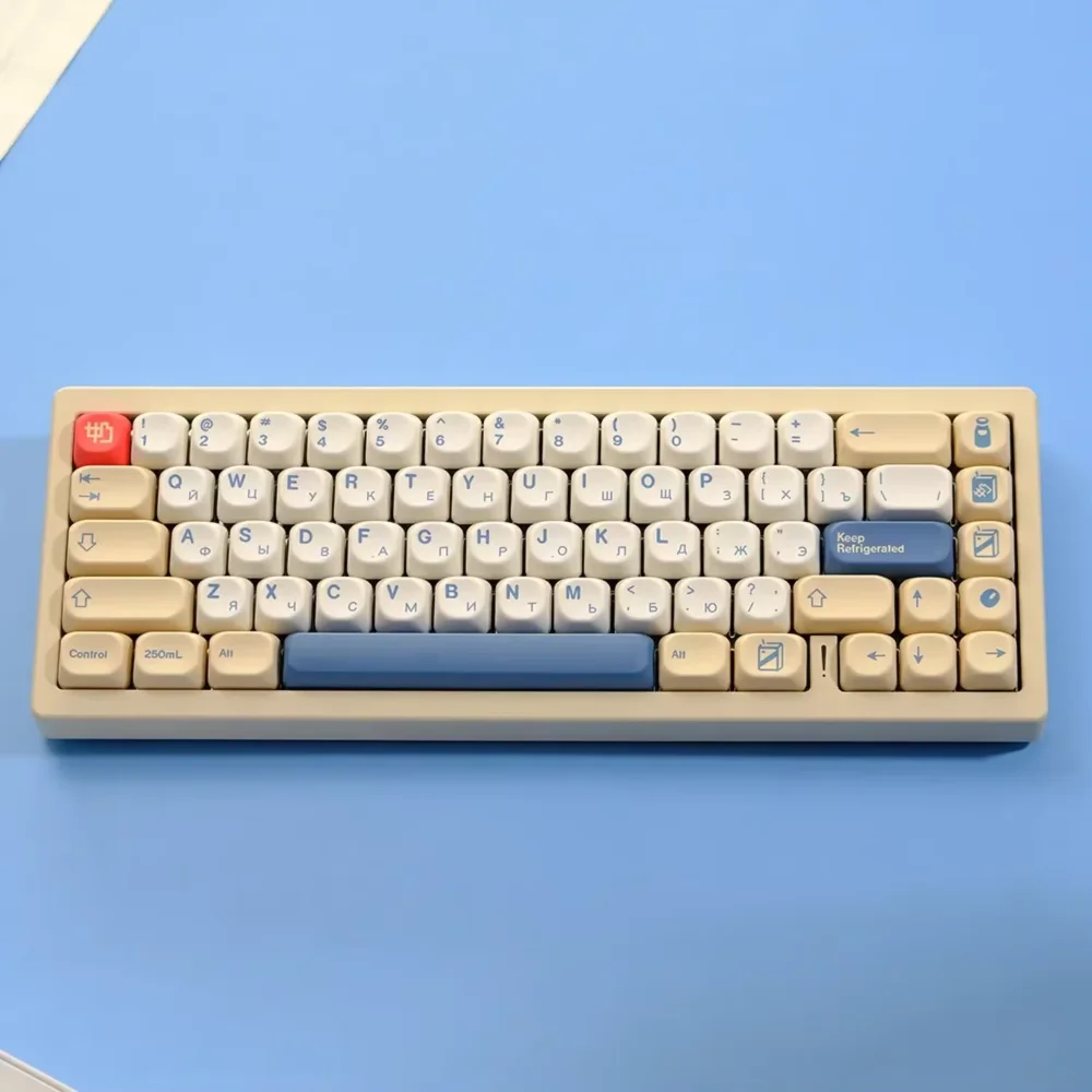 KOA-teclas PBT GMK de leche de soja, 140 teclas similares a MOA, teclados mecánicos británicos, japoneses, coreanos y rusos, MAC ISO - imagen 3