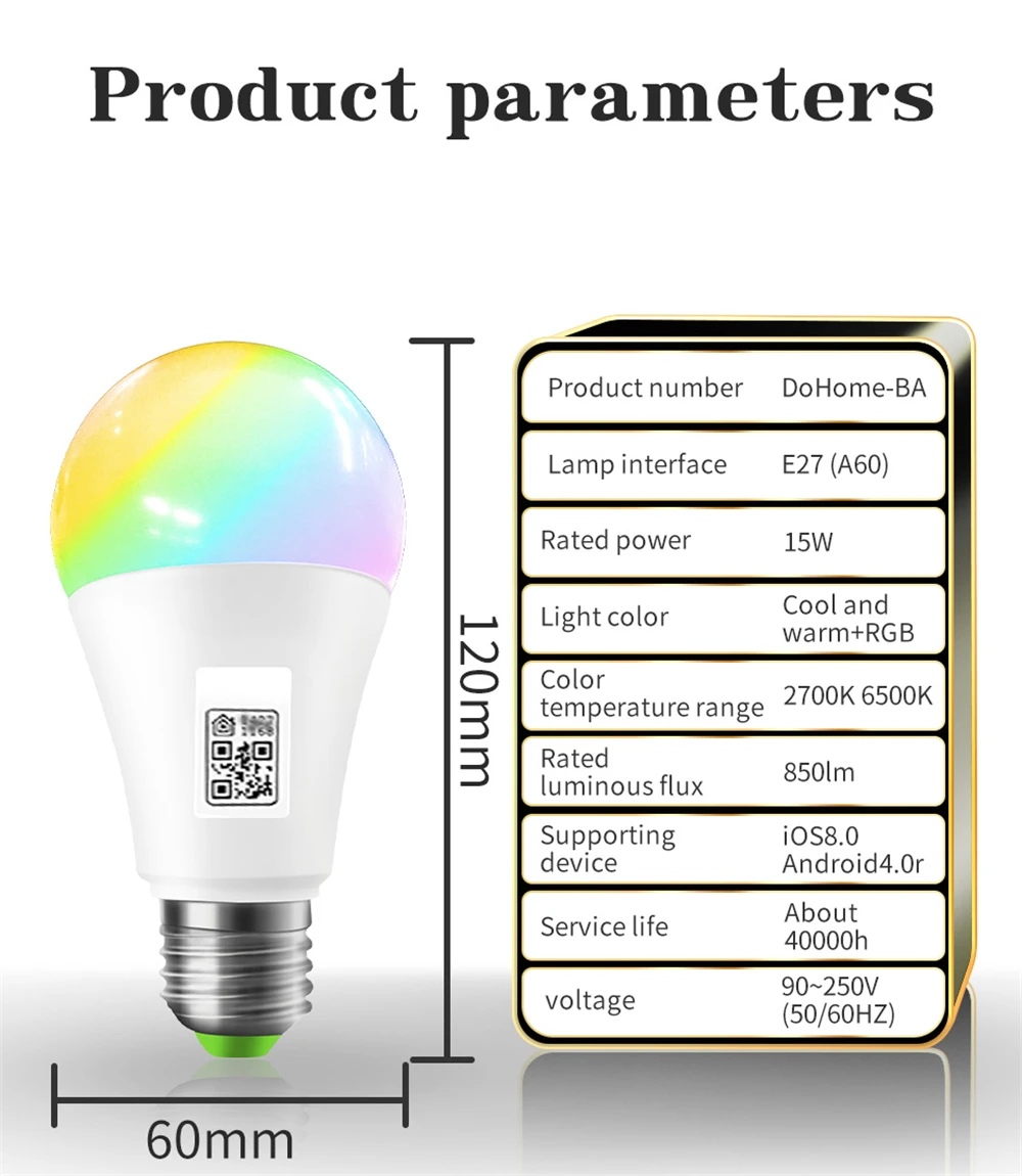 Una bombilla blanca con una etiqueta