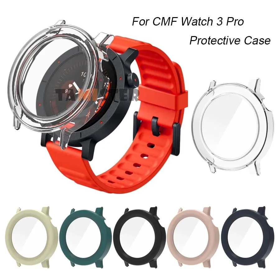 Para CMF Watch 3 Pro funda protectora de vidrio templado parachoques para CMF Watch Pro 2 Protector de pantalla accesorios de marco