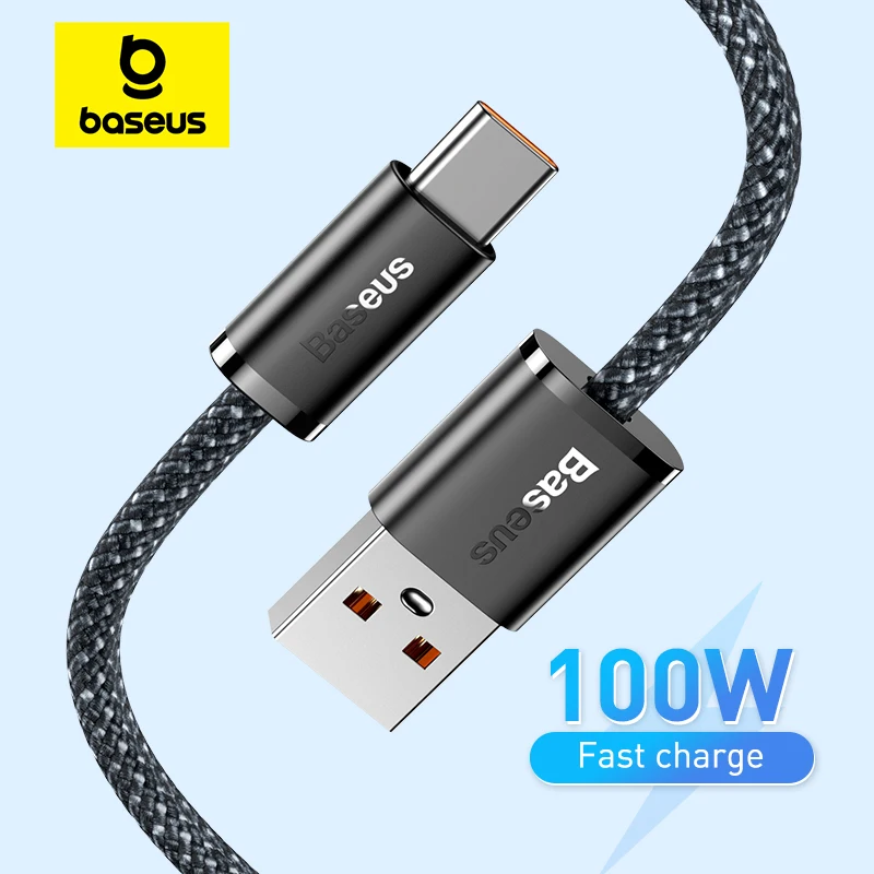 Cable Baseus 100W USB A a USB C USB-C PD cargador rápido cable para Huawei Samsung Xiaomi tipo C cable USBC