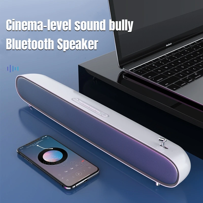 Barra de sonido con cable y cable para TV, altavoz envolvente para el hogar, para PC, cine, ordenador, Aux de 3,5mm, Audio Bluetooth portátil para exteriores - imagen 4