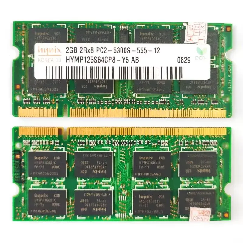 Memoria RAM DDR2 para ordenador portátil, 2GB, 667MHz, 2GB, 2RX8, PC2-5300s-555-12, SODIMM, 1,8 V - imagen 3