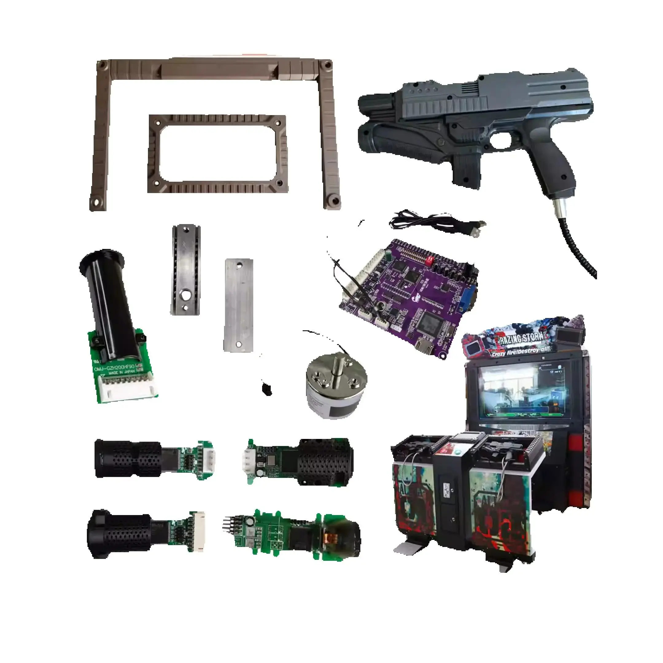 Razing Storm Arcade accesorios Light Eye IO Board Gun, Motor Gun Slide Frame
